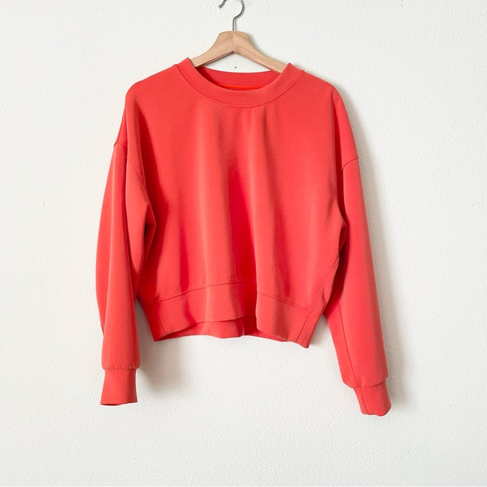 Lululemon SIZE 8 Perfectly Oversized Cropped Crew in Solar Orange